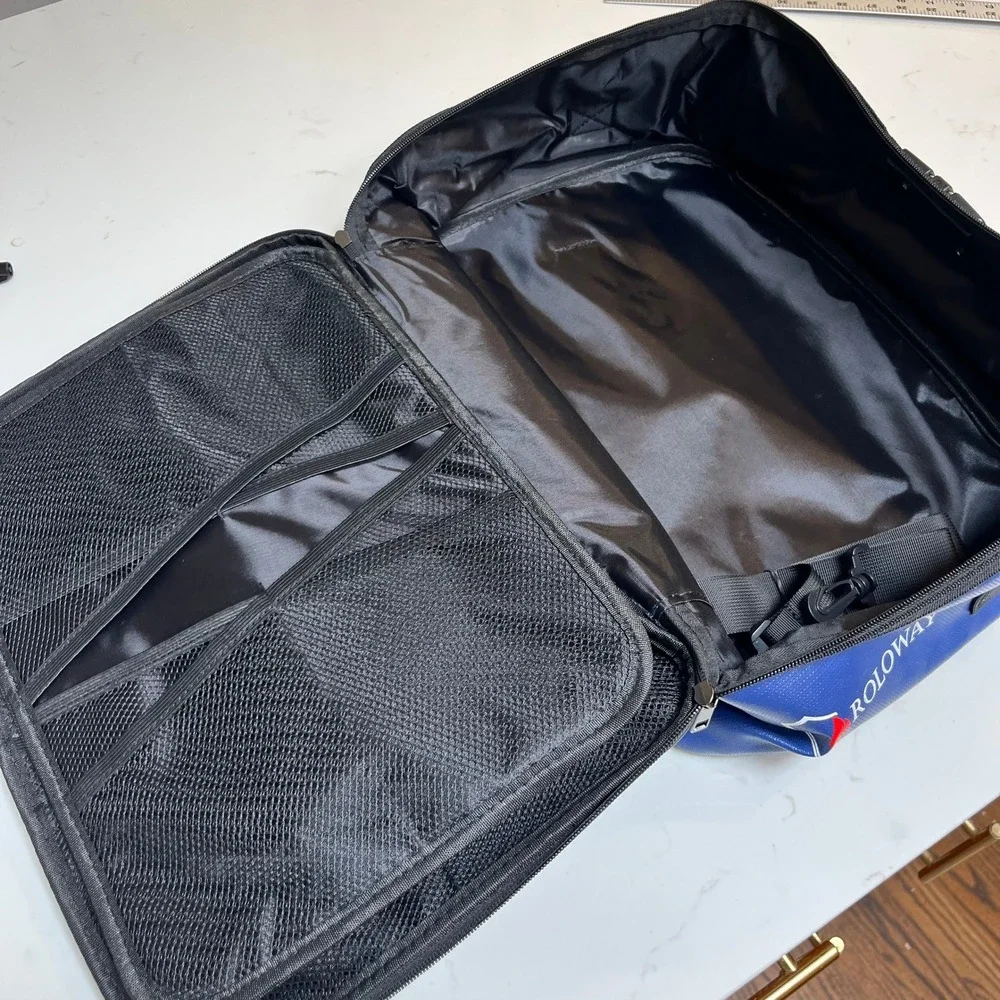 Roloway Fireproof Document Bag Blue Large Multi-Layer Lockable Security Box Case